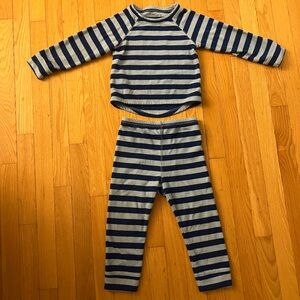 L.L. Bean Navy and Light Blue Fleece